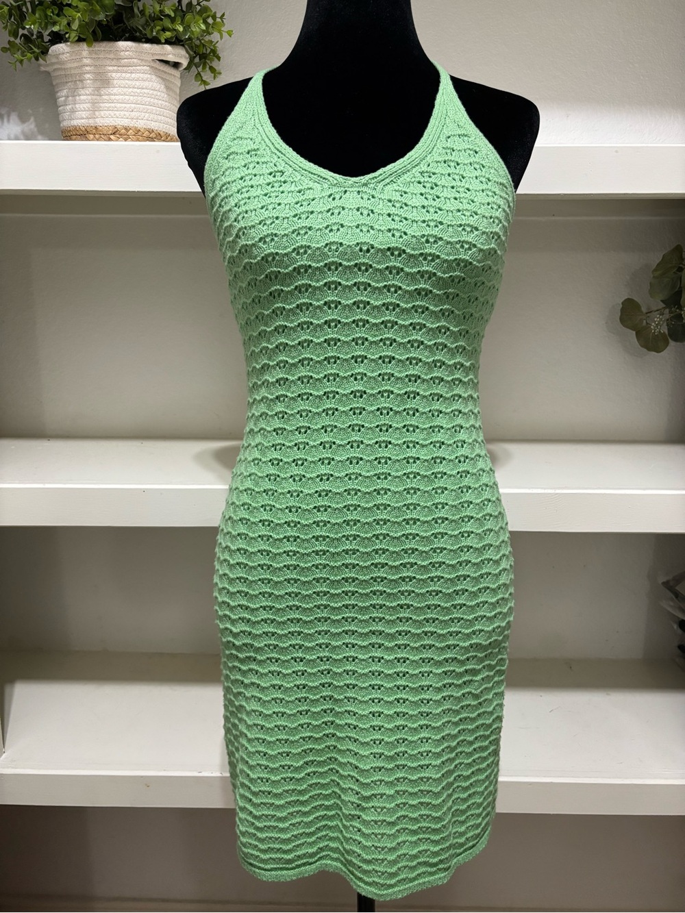 Freshman Mint Green Sleeveless Knit Midi Dress